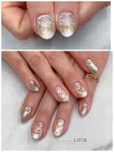 ネイルアトリエルカ(nail atelier LUCA)/M-57 キラキラクリスマスネイル