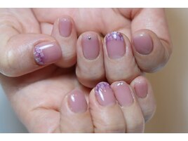 紫陽花フレンチネイル