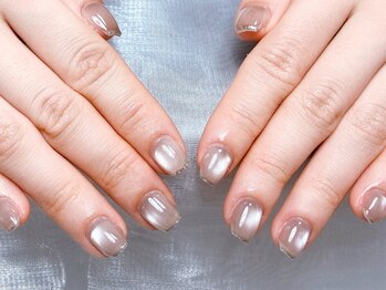 ドリーミー ネイル 上野(Dreamy Nail)/マグネット×ラメフレンチ