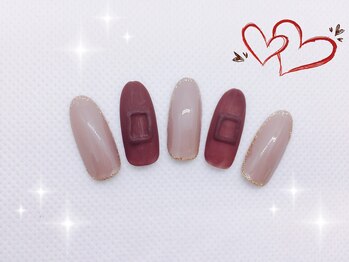 パインキュート(Pine Cute)/バレンタインネイル☆ 5800円