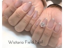 ウィスタリアフィールドネイル MONAD店(WISTARIA FIELD)/グラデーション　先端ラメライン
