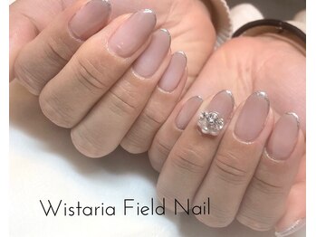 ウィスタリアフィールドネイル MONAD店(WISTARIA FIELD)/グラデーション 先端ラメライン