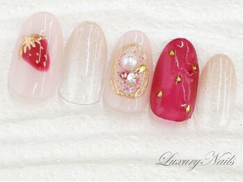 ラグジュアリーネイルズ アカバネ(Luxury Nails Akabane)/美味しそう*イチゴNail