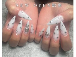 オフィスネイルリボンネイル