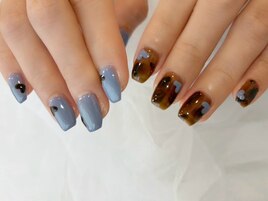 べっ甲ネイル/ハートネイル