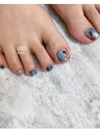 金魚を泳がせた金魚ネイル