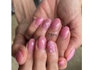 ジェルネイル×シンプルアート