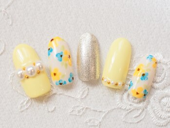 エステティックアンドネイル ローズ(ESTHETIC&NAIL Rose)/ふんわりガーリーイエロー