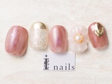 アイネイルズ 池袋店(I-nails)/ピンクぷっくりフラワー