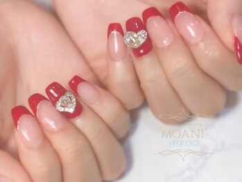 モアニ ヒロオ 恵比寿店(MOANI Hiroo)/ビジューフレンチネイル