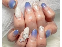 ジェー エス シー ネイル(J.S.C.nail)/夏/揺れるパーツ/グラデーション