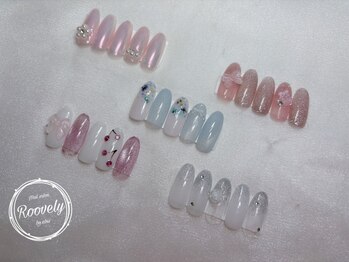 ルブリー(roovely)の写真/大好評☆選べる定額ネイル【シンプル5種 初回¥7300/華やか5種 初回¥8300】最先端トレンドネイル