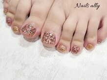 ネイルズアリー 立川店(Nails ally)/ツイード×ワンホンネイル×冬