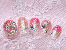 フェルタム バイ アリスボーテ 渋谷(Feltam by Arys beaute)/リボンストーン　ラメ　キラキラ