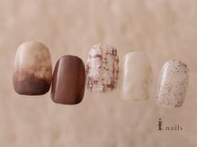 アイネイルズ 吉祥寺店(I nails)/淡色ツイードモカネイル