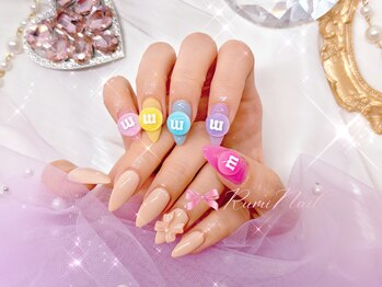 ワンホンネイル 新宿(Rumi Nail)/M&M's/アートやり放題/カラフル