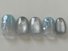 ネイルメゾン 天神店(NAIL MAISON)/水色ホログラムマグネット¥5000