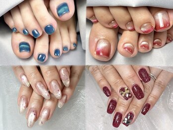ヘアーアンドネイル ルシア(Hair&Nail Lucia)の写真/【定額デザインも大人気♪】サンダルを履き始めるこの時期に！★角質が気になるお客様にもオススメ★