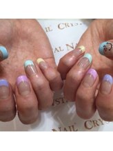 クリスタルネイル ボンベルタ橘店(CRYSTAL NAIL)/カラフルフレンチネイル