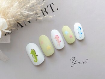 ワイネイル(Y.nail)/タツノオトシゴネイルデザイン