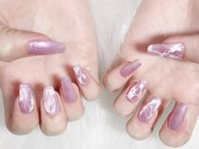 アップネイル/マグネットネイルにマーブル