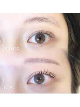 ネイルアンドアイラッシュ スリール(Sourire)/まつ毛パーマ/美眉【施術50分】