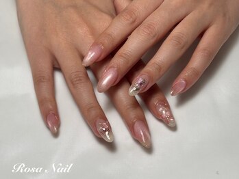 ローザネイル(Rosa Nail)/シェル×紫陽花