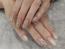 マグネット×ドットネイル