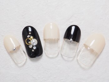 シックネイル(CHIC nail)/バイカラーモノトーンネイル