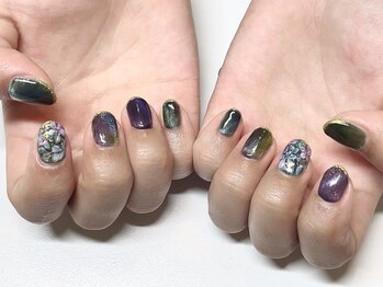 アンドミーネイル 蒲田(&me.nail)/フラワー ニュアンス マグネット