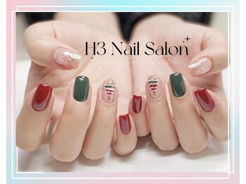 エイチスリー(H3)/定額デザイン:クリスマスネイル