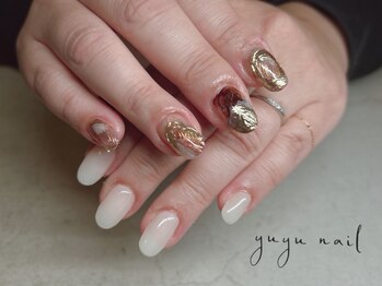 ユユネイル(yuyu nail)/【深爪育成】長さ出し+アート5本
