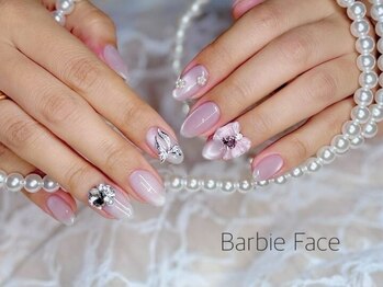 バービーフェイス 恵比寿(Barbie Face)の写真/【お客様のほとんどが持込画像の実力派サロン】手描きアートはもちろん！パーツの種類も沢山ご用意★