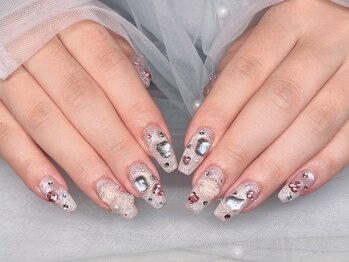 ツィンクルネイル(Twinkle Nail)の写真/【パール/キラキラビジュー/ストーン/大粒/最旬パーツ】豊富なパーツから選び放題★持ち込みデザインもOK◎