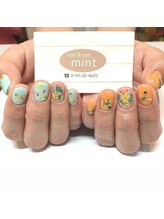 ネイルアンドアイ ミント(nail＆eye mint)/押し花ネイル☆