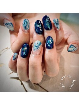ネイルアトリエ エルメル(nail atelier Armel)/深海ネイル♪