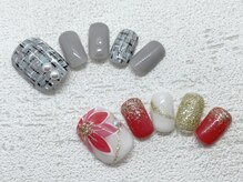 タネモト(Tanemoto)/12・1月フットネイル￥8800