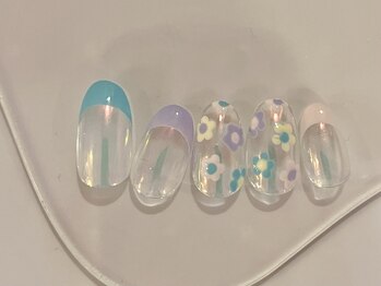 サロン アクセシブル(salon ACCESSIBLE)/ポップフラワーネイル