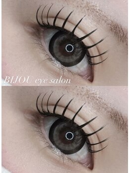 BIJOU eye salonの写真/ダブルフラットラッシュ付け放題♪とにかくボリュームが欲しい方にオススメ!束感仕上げで綺麗な目元♪