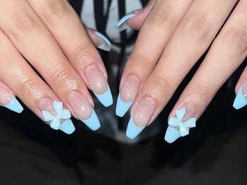 ネイルアヴァンス 京橋店(Nail AVANCE.)/ブルーフレンチネイル！