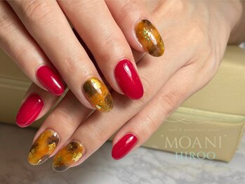 モアニ ヒロオ 渋谷店(MOANI Hiroo)/秋アートなべっ甲ネイル