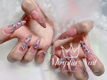 モルフォネイル(Morpho nail)の写真/モチの良さ抜群!自爪が短い方や形にコンプレックスをお持ちの方に!チップの長さ出し◎お好みのデザインへ♪