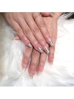 ウープスネイル 北上パル店(OopsNAIL)/ラメグラデーションネイル