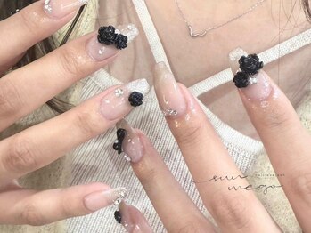 サンミーゴネイル 神戸店(Sunmego Nail)/バラ×リボンネイル