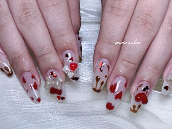 モナサロン(Mona salon)/チョコネイル ハート くま