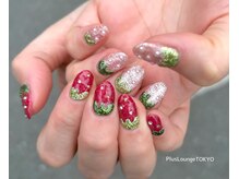 プルースラウンジ トウキョウ(Plus Lounge TOKYO)/ギラギラ★いちごネイル♪
