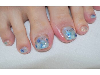 マジョラム ネイル(Marjoram Nail)の写真/持ち込みデザインもOK!シンプルフットネイルや手描きアートまで種類豊富☆