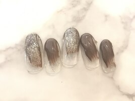 塗りかけネイル