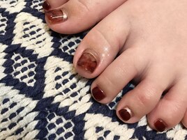 べっこうネイル/冬ネイル/秋