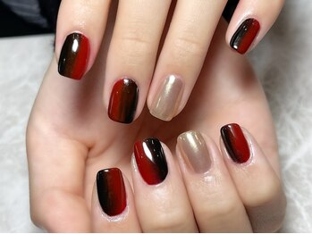 レディグリッター(Lady glitter)/赤黒縦グラデ